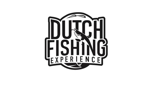 Zwarte, gedetailleerde tekening van een snoek met de tekst "Dutch" erboven.